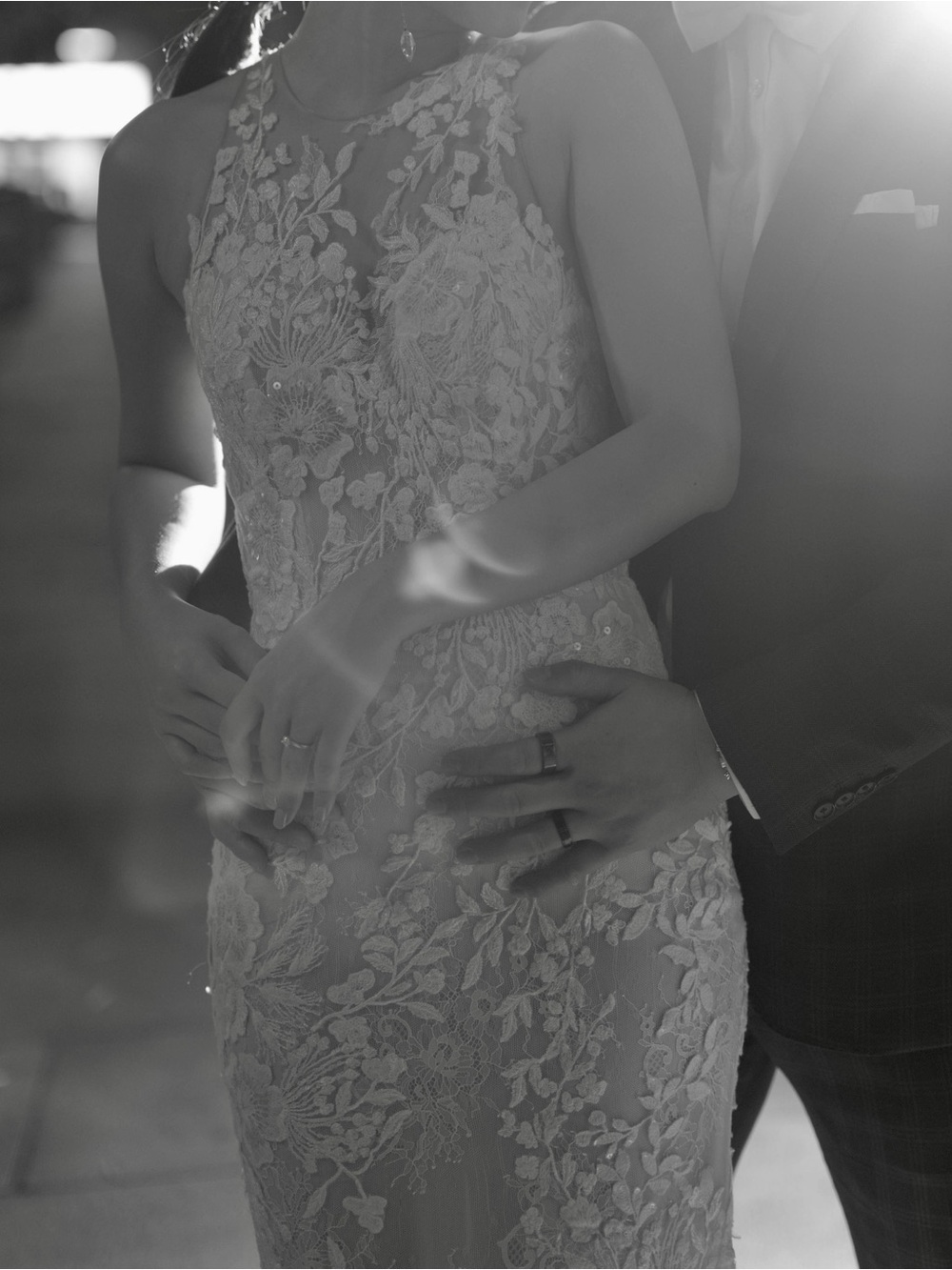 Pronovias Hati Illusion neckline, mermaid wedding dress gown| floral, lace